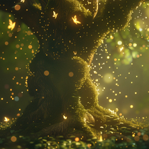 Feenlichter Orakelkarte - Baum