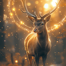 Feenlichter Orakelkarte - Hirsch