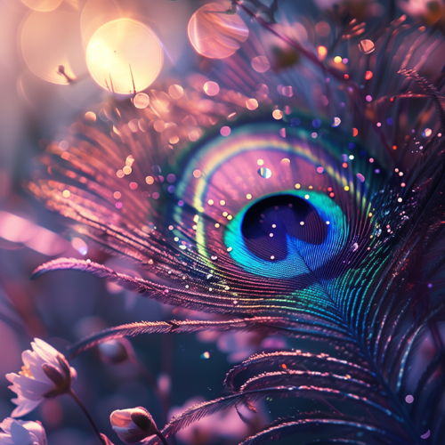 Orakelkarte Pfauenfeder